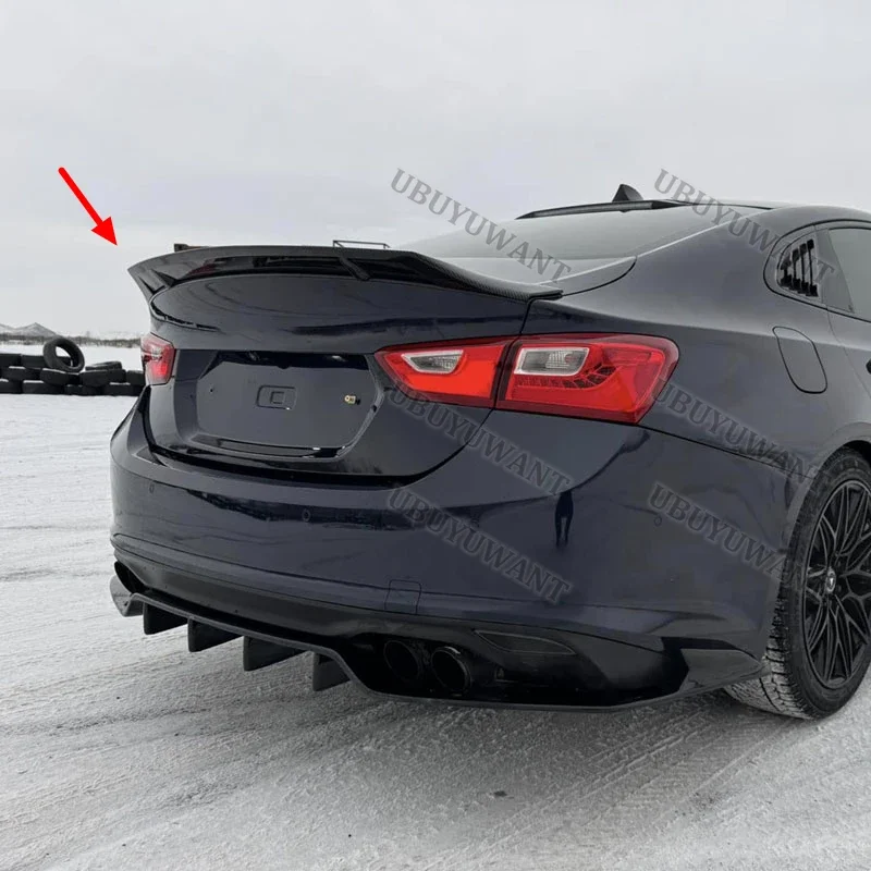 Фото Спойлер для Chevrolet Malibu XL 2016-2022 годов выпуска, из АБС-пластика, высокопроизводительный спойлер на багажник Highkick. №1