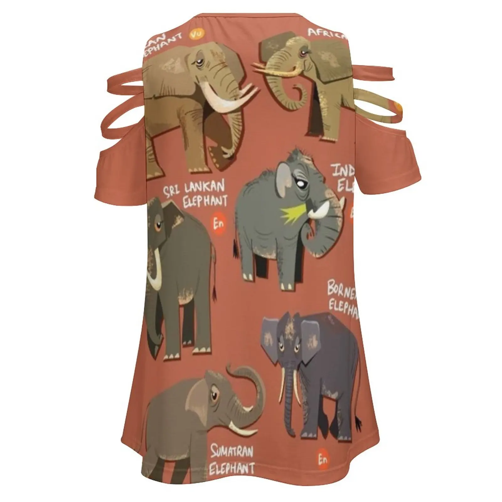 Женская футболка со слонами мира весенне-летние футболки с принтом разных стилей