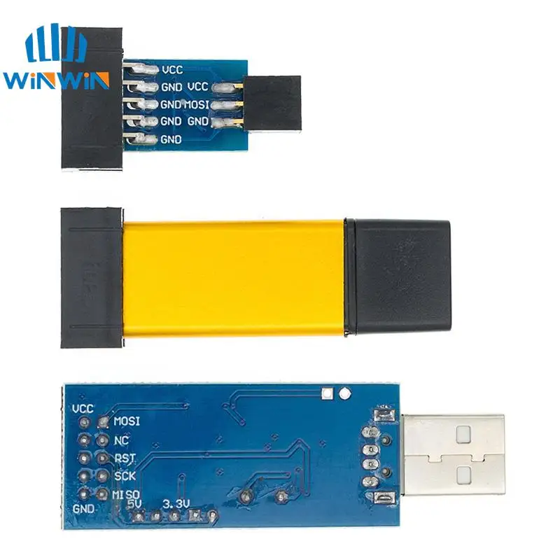Программатор USB ISP ASP ATMEGA8 ATMEGA128 с поддержкой Win7 64K 10Pin на 6 Pin 1 шт