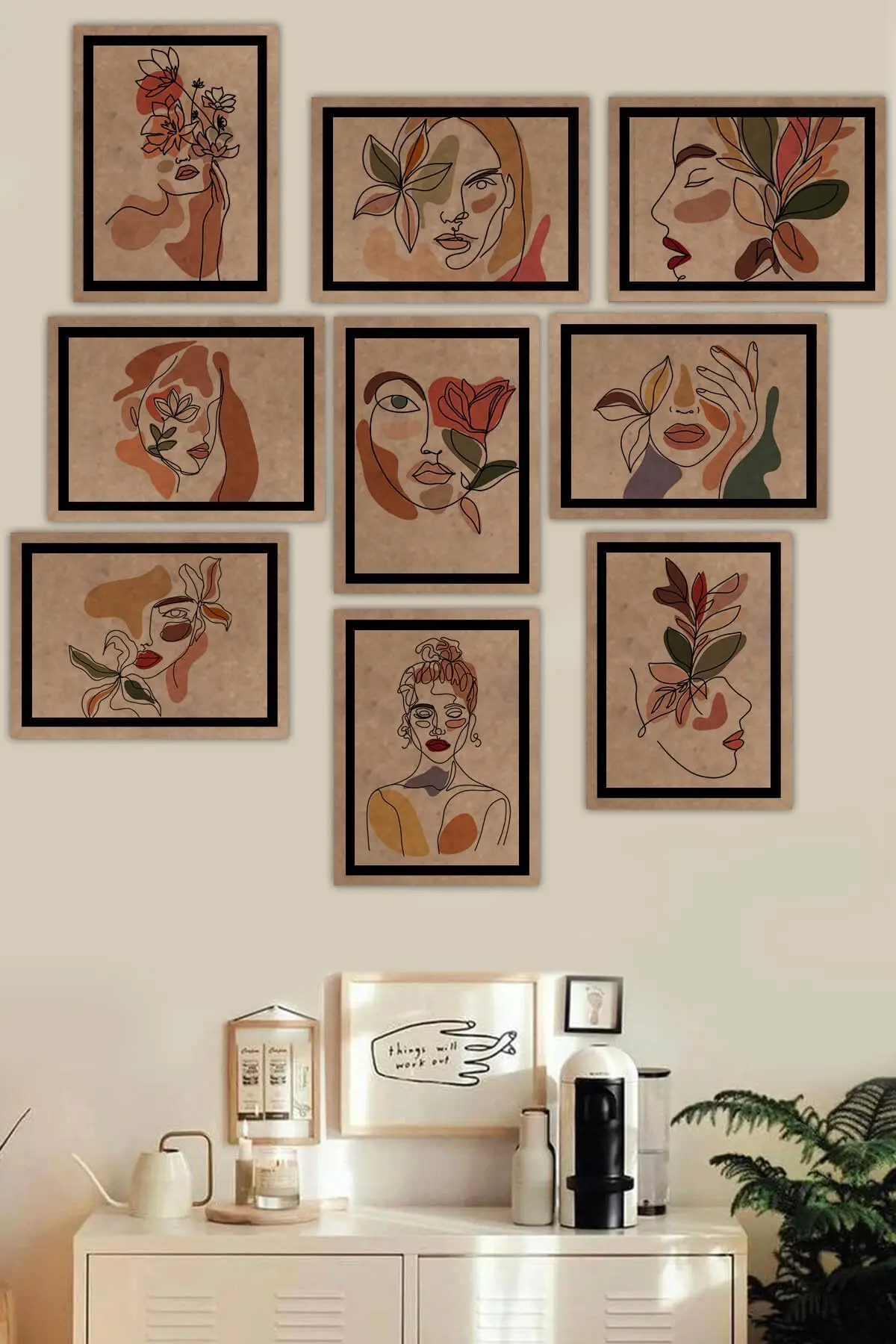 Набор столов из 9 предметов МДФ (70x70 см) креативный домашний декор мода 2021 - купить