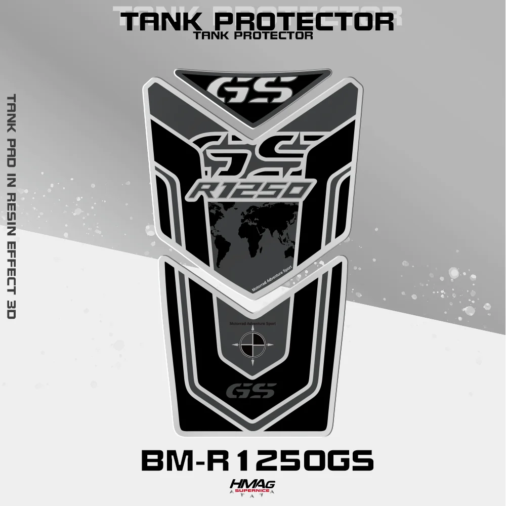 

3D Fuel Tank Sticker Protection Decal Motorcycle Fuel Tank Pad Cover Protector For For BMW R1250GS R1250 GS