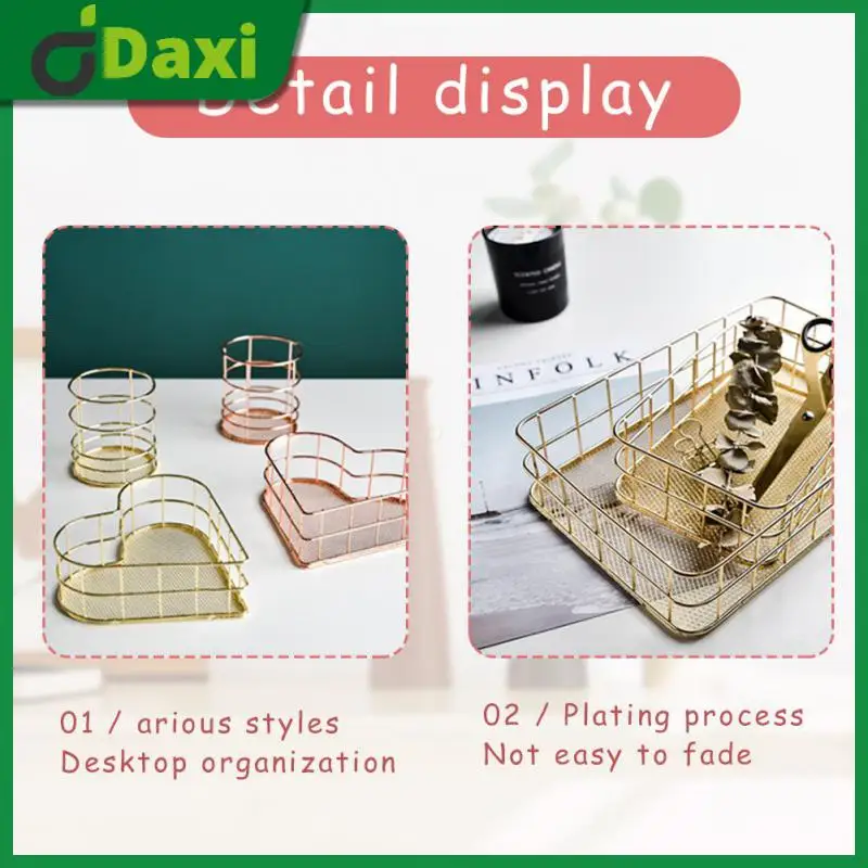 

Cosmetics Makeup Brushes Storage Box Cylindrical Case Storage Lipstick Brush Pen Holder Organizer Wrought Iron Pen Storage