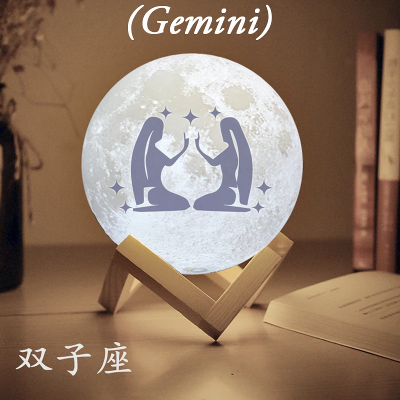 

Twelve constellations custom moon lamp Gemini Pisces Capricorn lion Sagittarius cancer Taurus Virgo Aries Scorpio Aquarius Libra