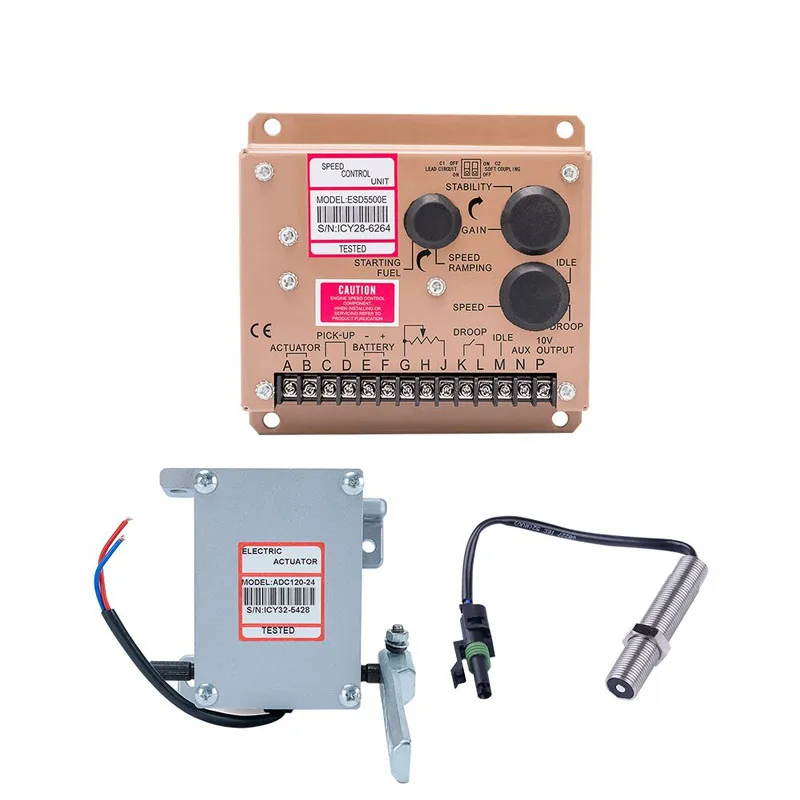 

Дизельный генератор ADC120, 12 В, 24 В, датчик 3034572, регулятор скорости, блок управления регулятором ESD5500E, электрический линейный привод