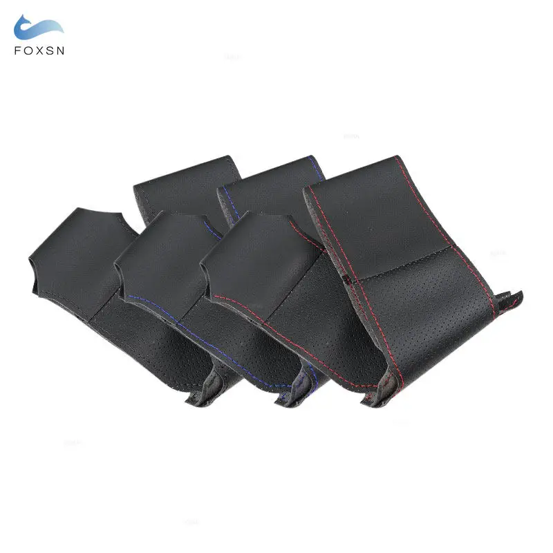 Прошитый вручную кожаный чехол на руль автомобиля для Golf 6 MK6 2009 - 2014 Polo GTI Scirocco R Passat