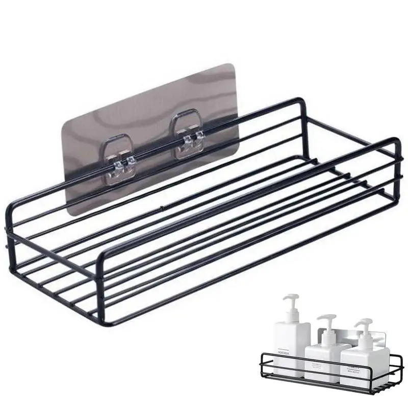 

Shower Caddy Shelf Organizer Industrial Bathroom Shelves Wall Mounted No Drilling Rustproof Wall Mounted Storage Shelves With
