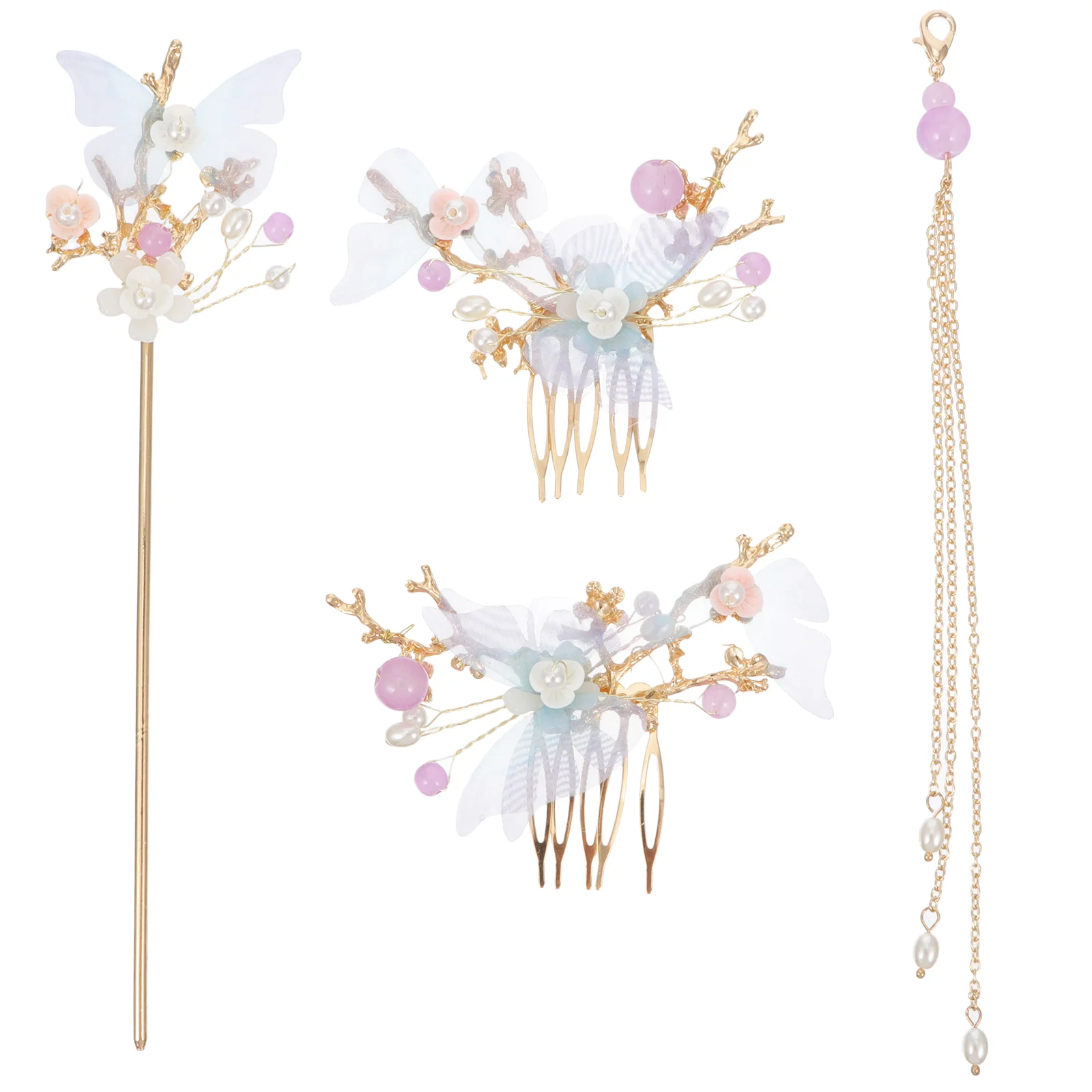 

3 шт., заколки для волос в виде бабочек