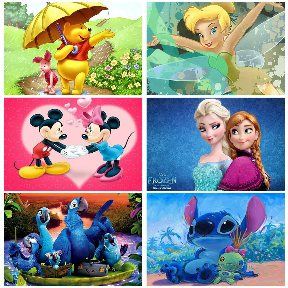 

Алмазная вышивка Disney 5D «сделай сам», мультяшная принцесса, алмазная живопись, Лило и фото ручной работы, Новогодний подарок