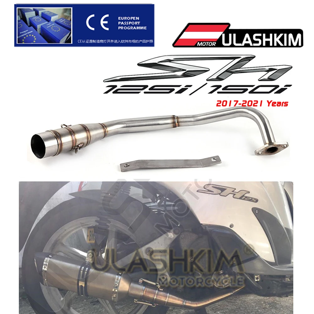 SH150 SH 125 150I мотоцикл выхлопной Mascape полная система скольжения на средней трубы глушитель для Honda SH125 SH150i SH125i 2017-2020 SH150 SH 125 150I мотоцикл выхлопной Mascape полная система скольжения на средней трубы глушитель для Honda SH125 SH150i SH125i 2017-2020