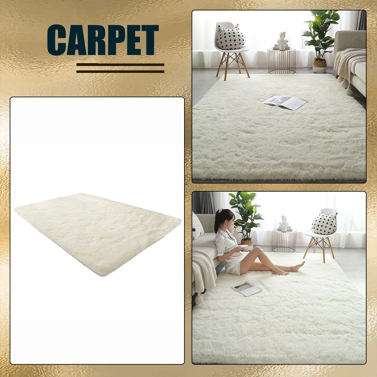 Плюшевый ковер подходит для гостиной белые мягкие пушистые ковры спальни ванной
