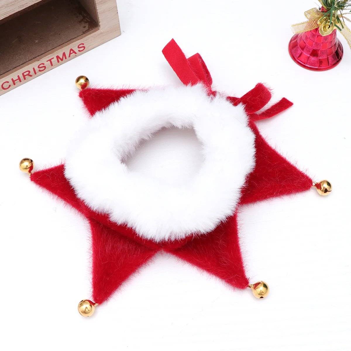 

Christmas Themed Pet Christmas Costumes Jingling Bell Neckerchief Cat Puppy Triangle Neck Scarf Pet Costume Accessories
