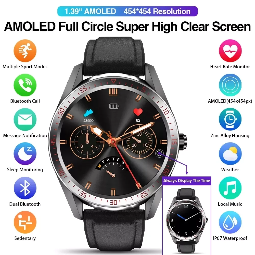 

Смарт-часы AMOLED, 1,39 дюйма, 454*454, Android