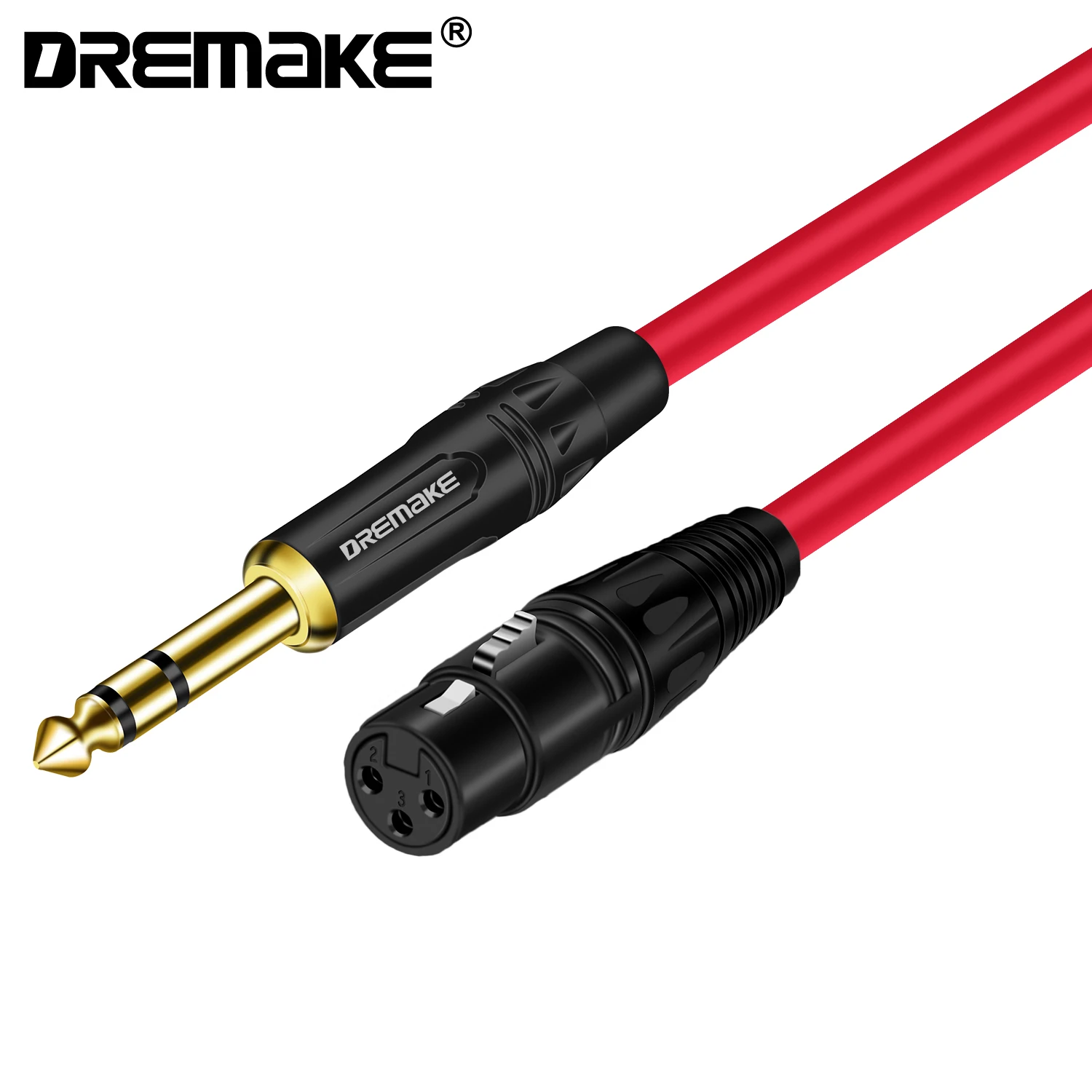 

6.35 mm Male 1/4 Inch to 3 Pin XLR Female Balanced Mic Cable Quarter Inch to XLR Patch Cable for Platform, Amplifier, MIxer...