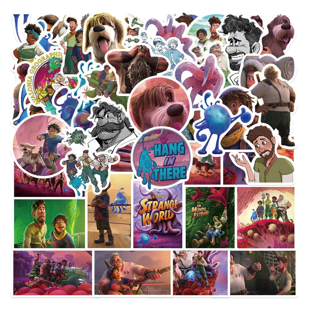 

10/50Pcs Disney Strange World Stickers Cartoon Movie Graffiti Decal Phone Case Laptop Stationery Car Waterproof Sticker Kids Toy