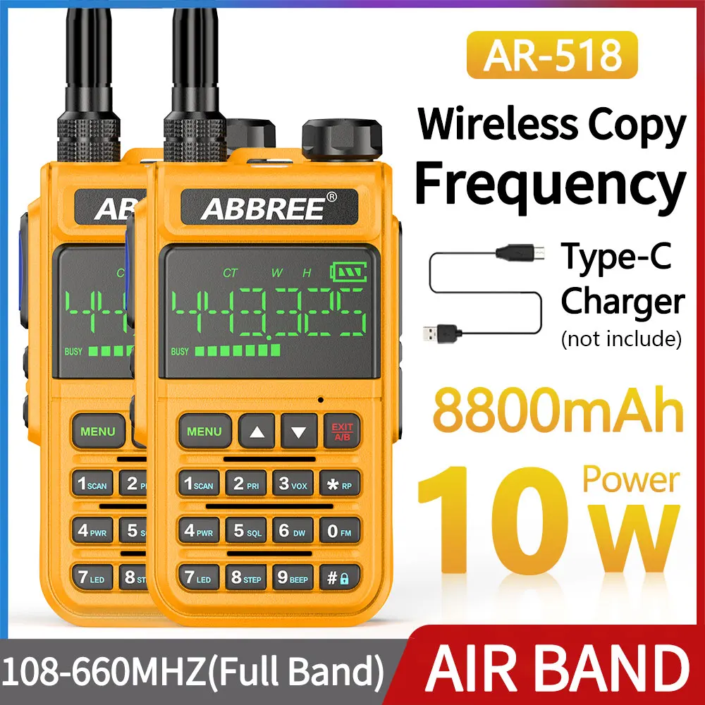 2 шт. Любительская Беспроводная рация с полным диапазоном UHF VHF Ham |