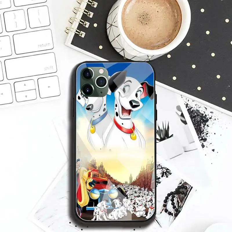 Милый чехол для телефона с мультяшной собакой 101 далматинцев закаленное стекло
