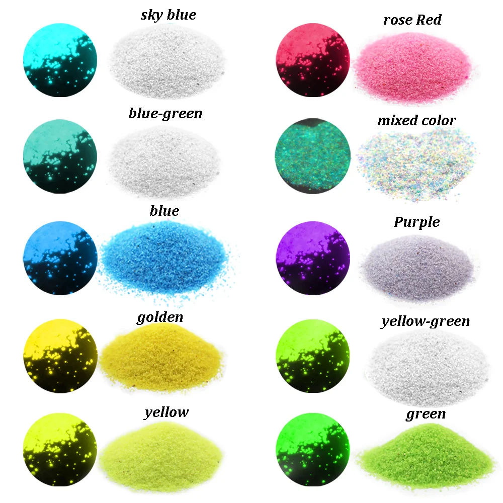 10 цветов г Флуоресцентные супер светящиеся частицы для вечерние НКИ сделай сам