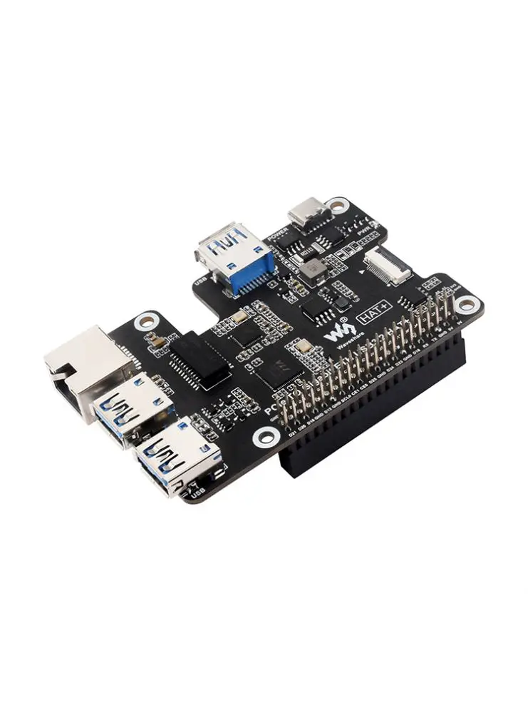 Фото Новая плата расширения Waveshare для Raspberry Pi 5 с портами PCIe Ethernet и USB 3.0, без драйверов, plug and play, модуль ETH №1