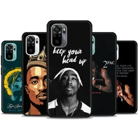 yinuoda rapper 2pac tupac phone case for redmi 10 9 9a 9c 9i k20 k30 pro k40 pro plus note 10 11 pro soft silicone
