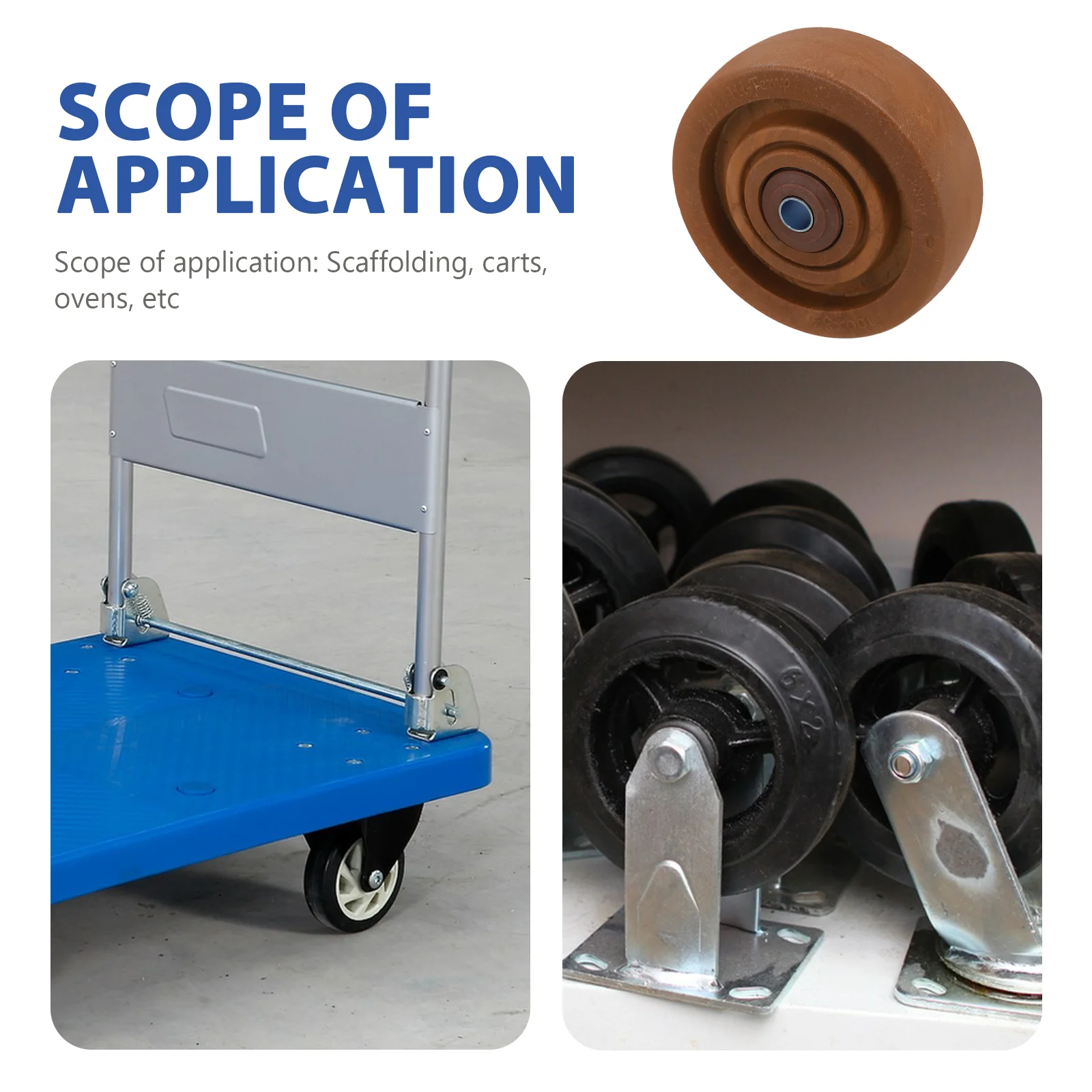 Высокотемпературное термостойкое колесо духовки сверхмощные роликовые колеса