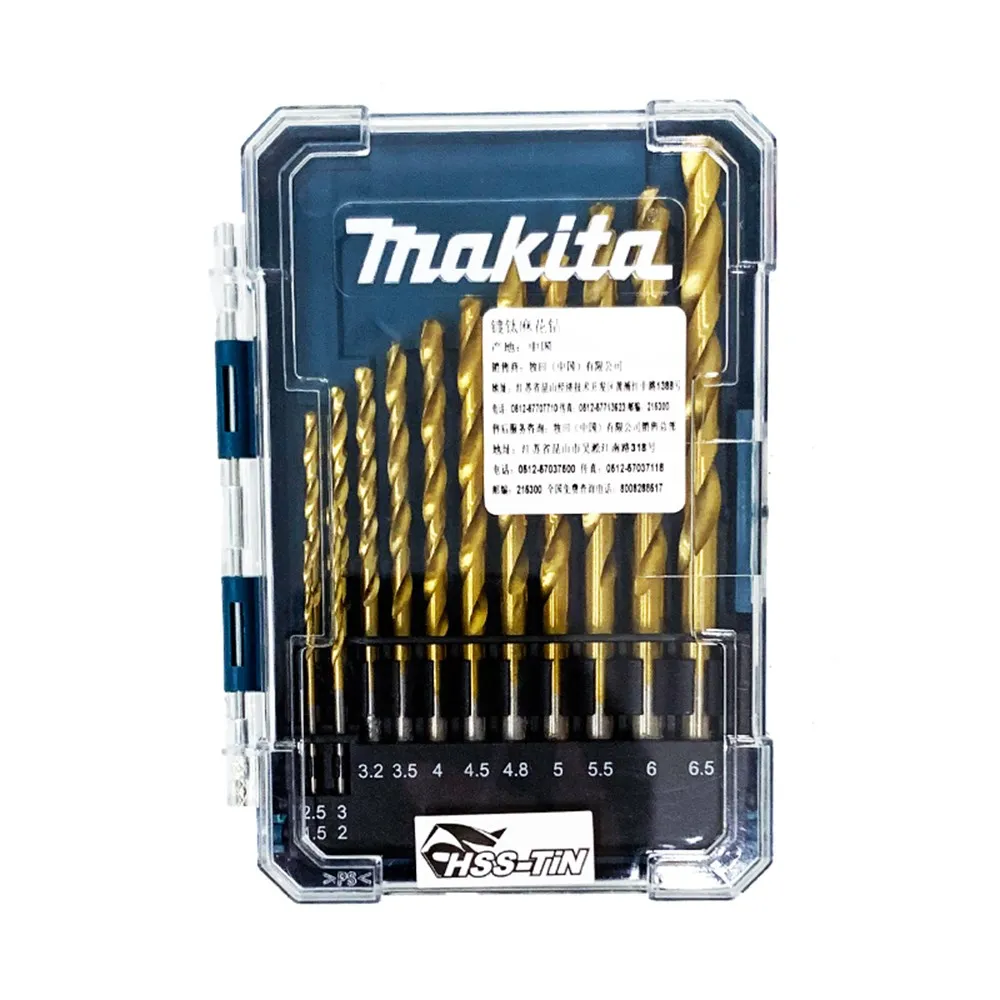 Японские высокоскоростные стальные спиральные сверла Makita с отверстиями и