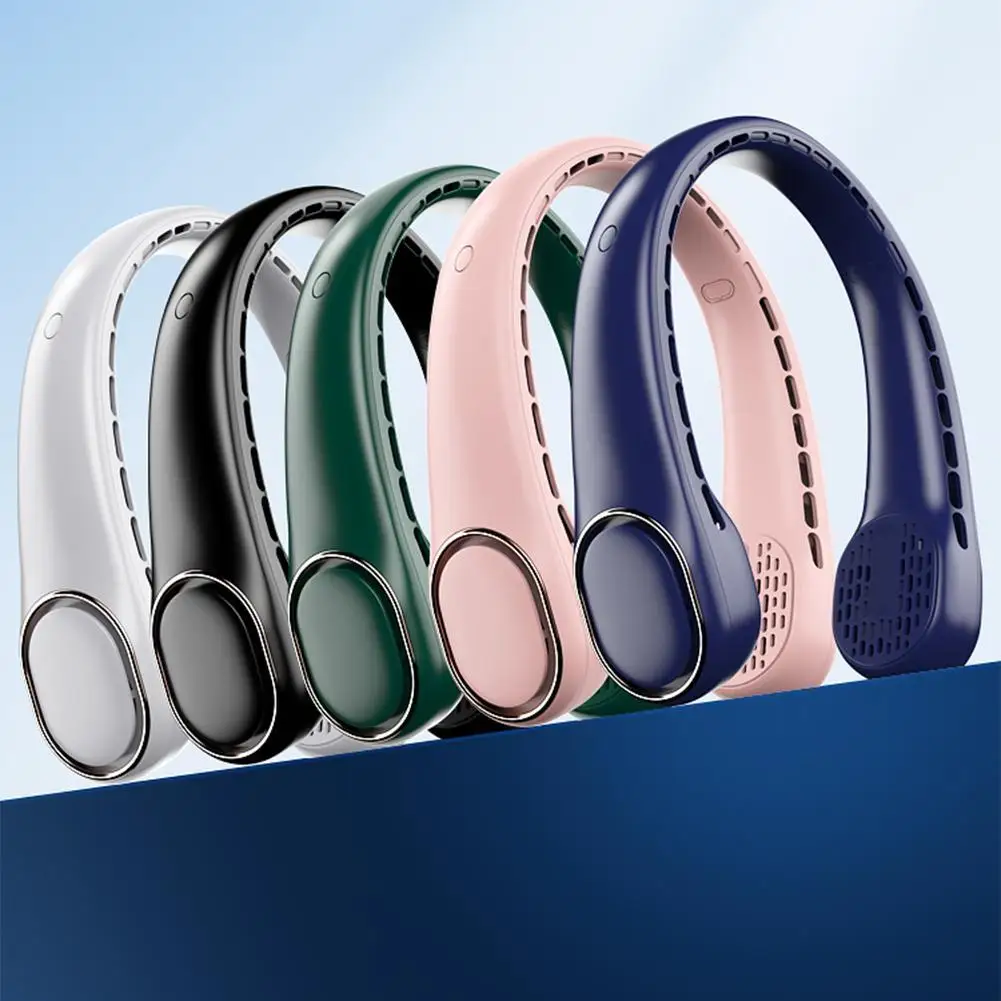 

Neck Fan Electric Wireless Portable Rechargeable Hanging Fan Silent Ventilador Cooling USB Bladeless Mute Sports Fans