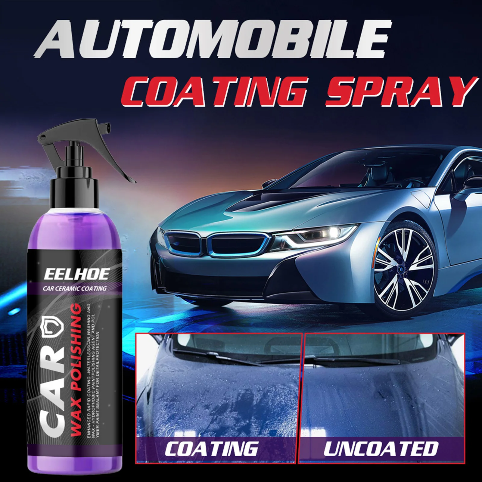

250ml Waterless Ceramic Car Coating Nano Ceramic Coating For Cars Car Detailing Hydrophobic Top Coat Durable Quick Coat Car Wax