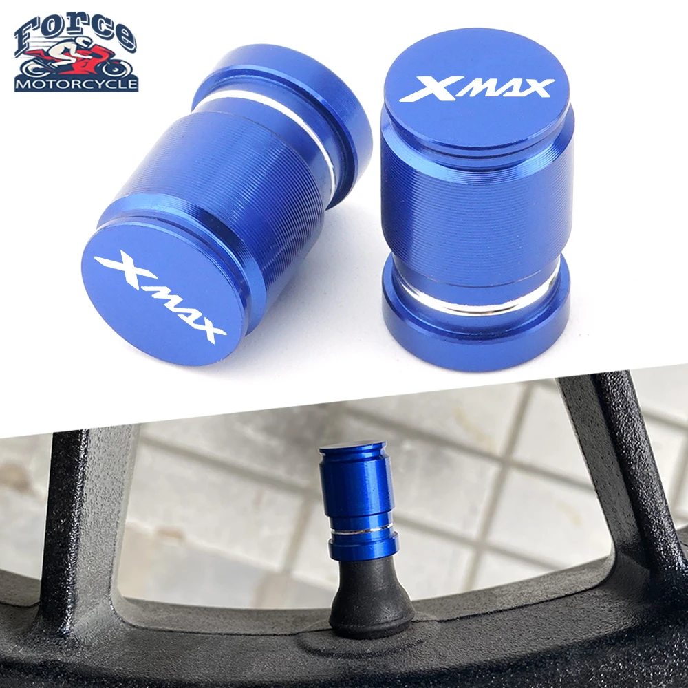 

For Yamaha XMAX 125 250 300 400 XMAX125 XMAX250 XMAX400 All Years CNC Motorcycle Wheel Tire Valve Caps Airtight Stem Cover Plug