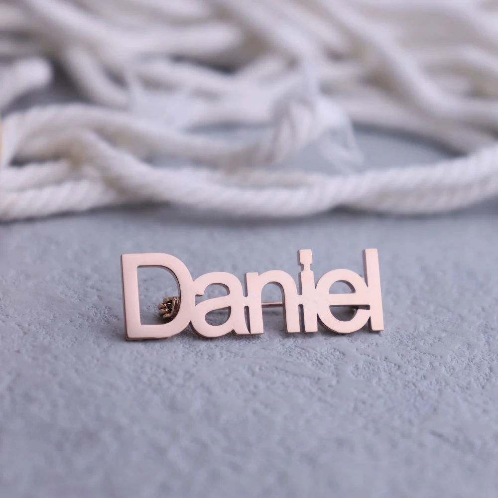 Индивидуальная именная брошь на заказ Уникальный Подарок годовщину для него/ее