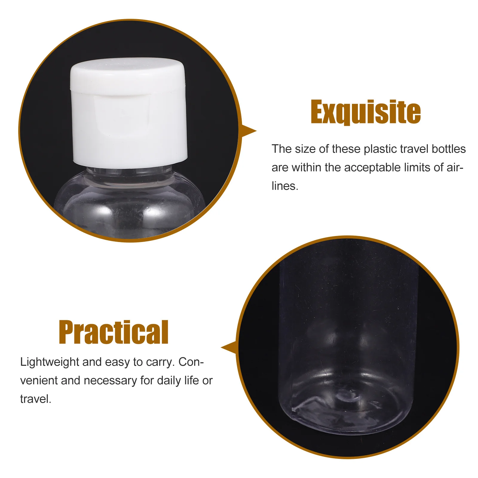 24 шт. легкие дорожные бутылки контейнеры для лосьона отдельные хранения