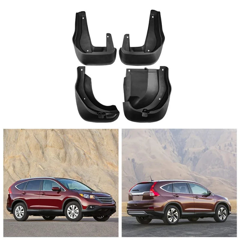 Фото Для Honda CRV 2012-2016 годов: черные брызговики из TPE, защита от брызг, аксессуары для автомобиля под шасси №2