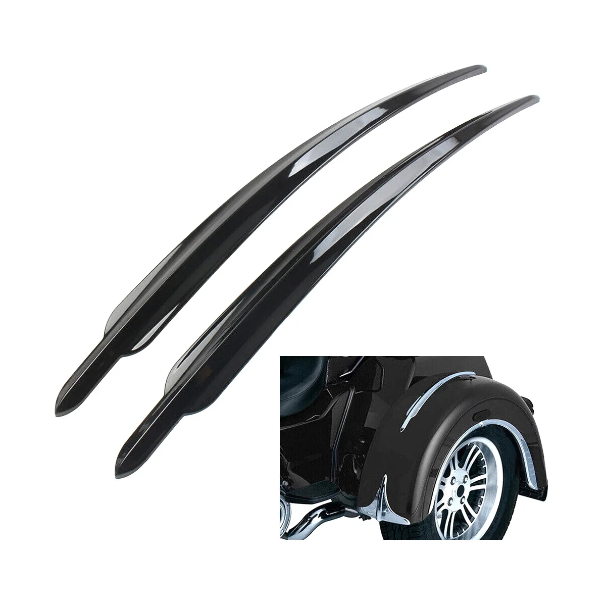 

Заднее крыло, Верхняя деталь, подходит для Harley Trike Tri Glide Ultra FLHTCUTG Black
