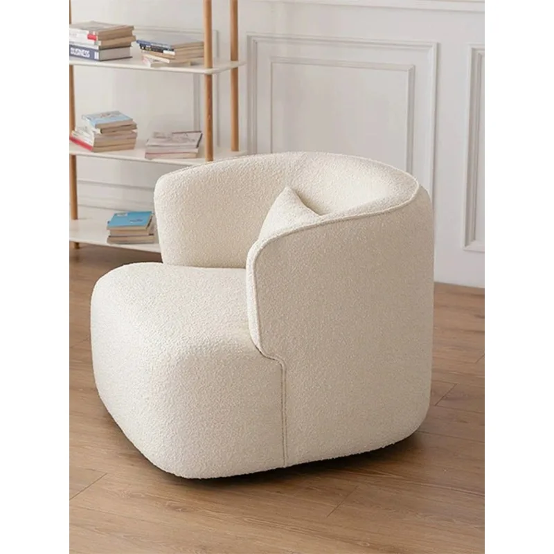 Роскошный диван Nordic светильник кресло для кафе гостиницы одинарный из овечьей