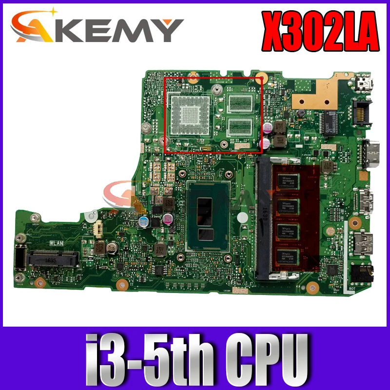 

Akemy X302LA/LJ Laptop motherboard for ASUS X302LA X302LJ original mainboard 4GB-RAM i3-5th