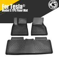car floor mat for tesla model s tpe rubber waterproof non slip fully surrounded refit car accessories left right hand drive
