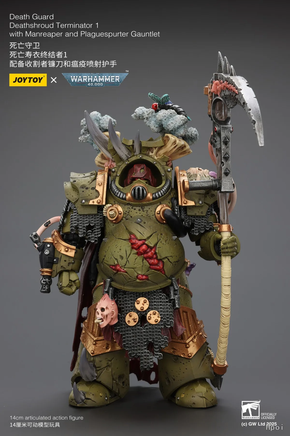 Фото 【ZW】JOYTOY Warhammer 40K 1/18 Фигурка Death Guard Deathshroud Terminator 1 №2