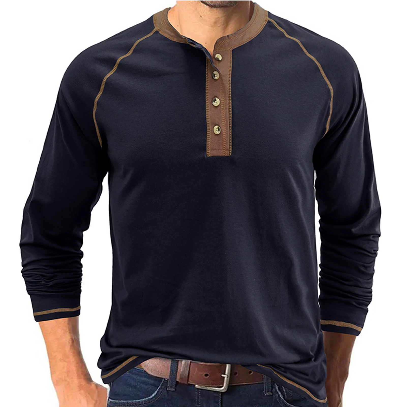 

Осенняя одежда для мужчин, модная универсальная рубашка с круглым вырезом для бега и ходьбы