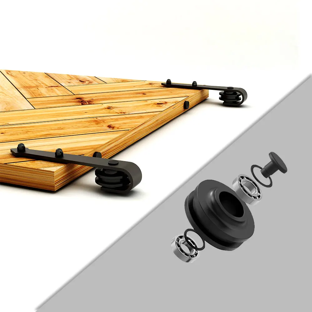 Комплект фурнитуры для раздвижных дверей сарая сверхмощный плавно и бесшумный