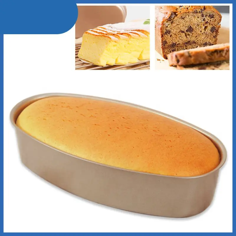 

Hot Sale Food Grade Metal Champagne Non-Stick Baking Bakeware Oval Cake Pan No-stick Kitchen Bakeware Mat Sheet