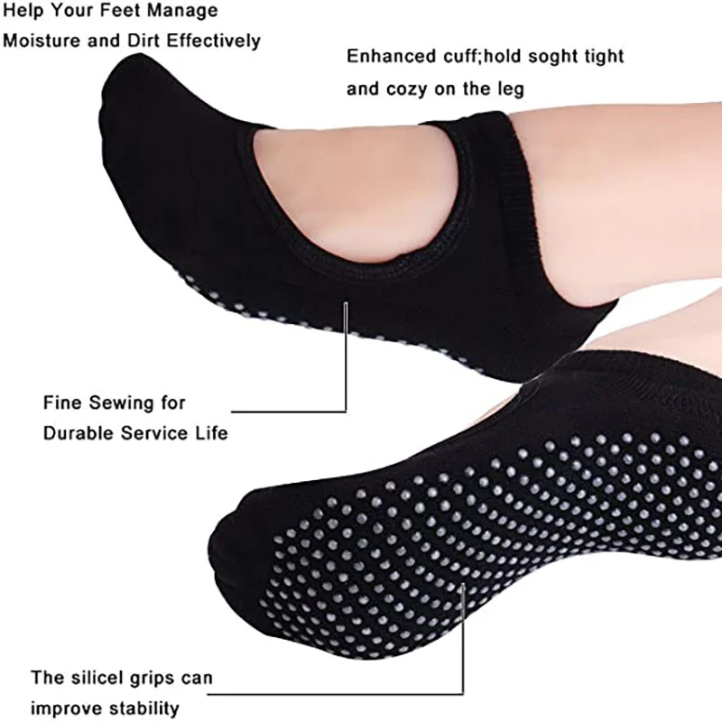 Non Slip Pilates Socks Yoga Socks for Women Women's Yoga Socks with Toes Clasped Pilates Socks for Ballet Pilates Barre Dance
