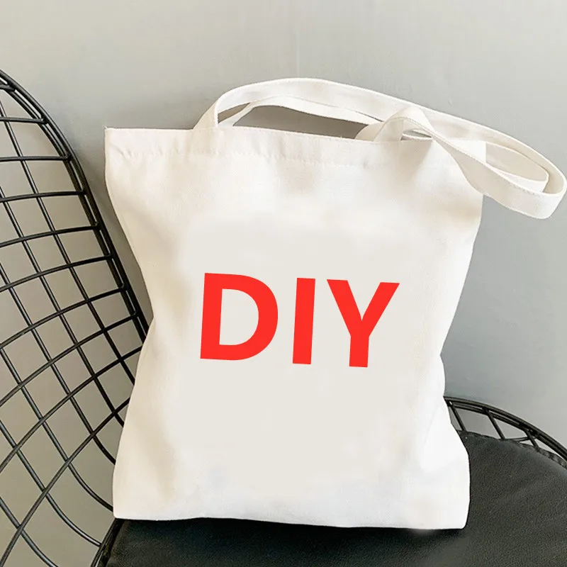 

DIY Shoulder Bag Canvas Bag Harajuku shopper bag Fashion casual summer shoulder bags