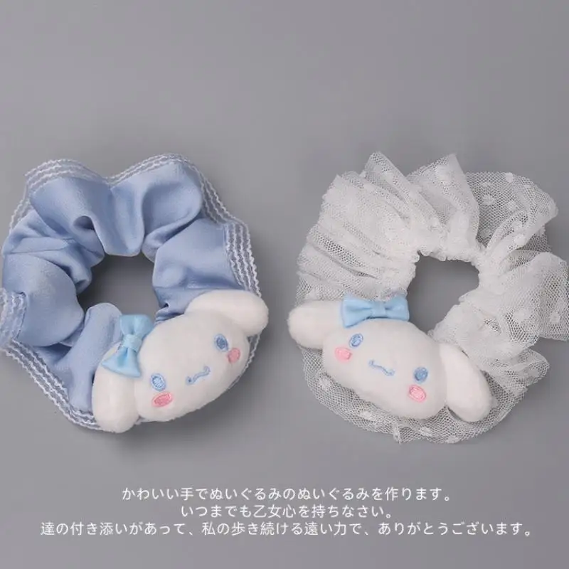 

Kawaii Sanrio Hair Ring Cinnamoroll Cartoon Cute Simple Head Rope Anime Sweet Does Not Hurt Hair Headdress Girls Birthday Gift