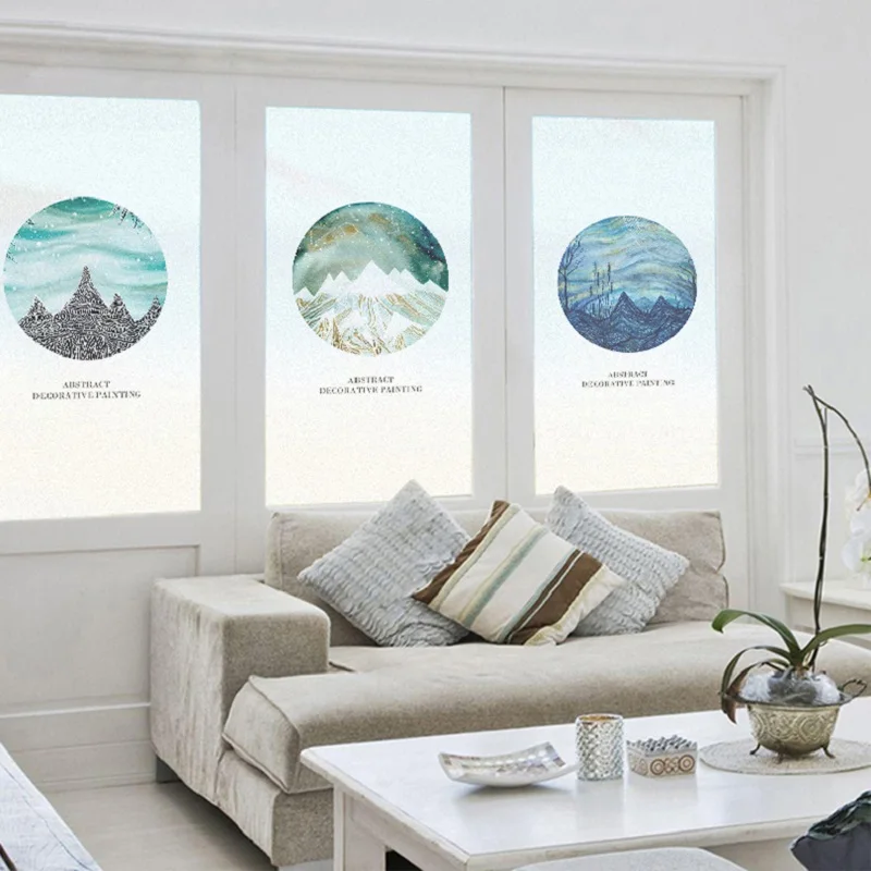 

Стеклянная пленка индивидуального размера, Электростатическая декоративная Съемная Тонировочная пленка для ванной, кухни, спальни