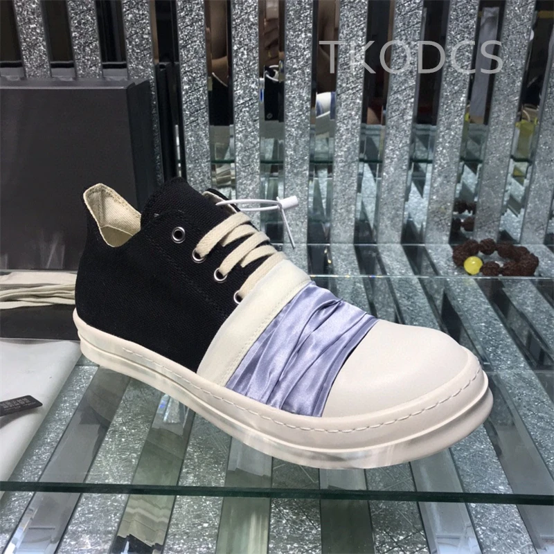 

INS Couple Shoes Flat Round Toe Lace up Sneakers Women Men Running Shoe Comfortable Casual Shoes Luxury Cowhide Men Sneakers