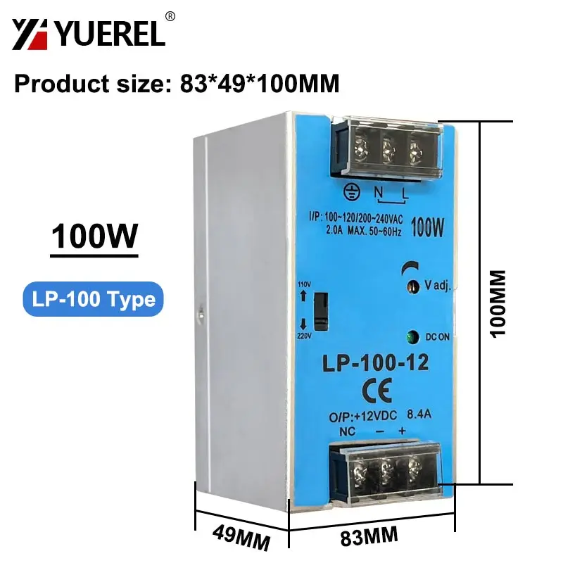 LP 25 Вт 50 100 5 В 12 24 4 А 1 8 Импульсный источник питания переменного тока в постоянный