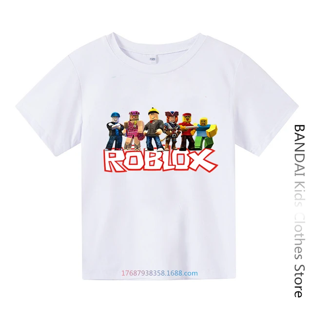 Summer Casual Fashion Cotton T shirt Game Robloxing Tshirt Boys Clothes Girls Clothing Children's Short-sleeve For kids Clothing 1