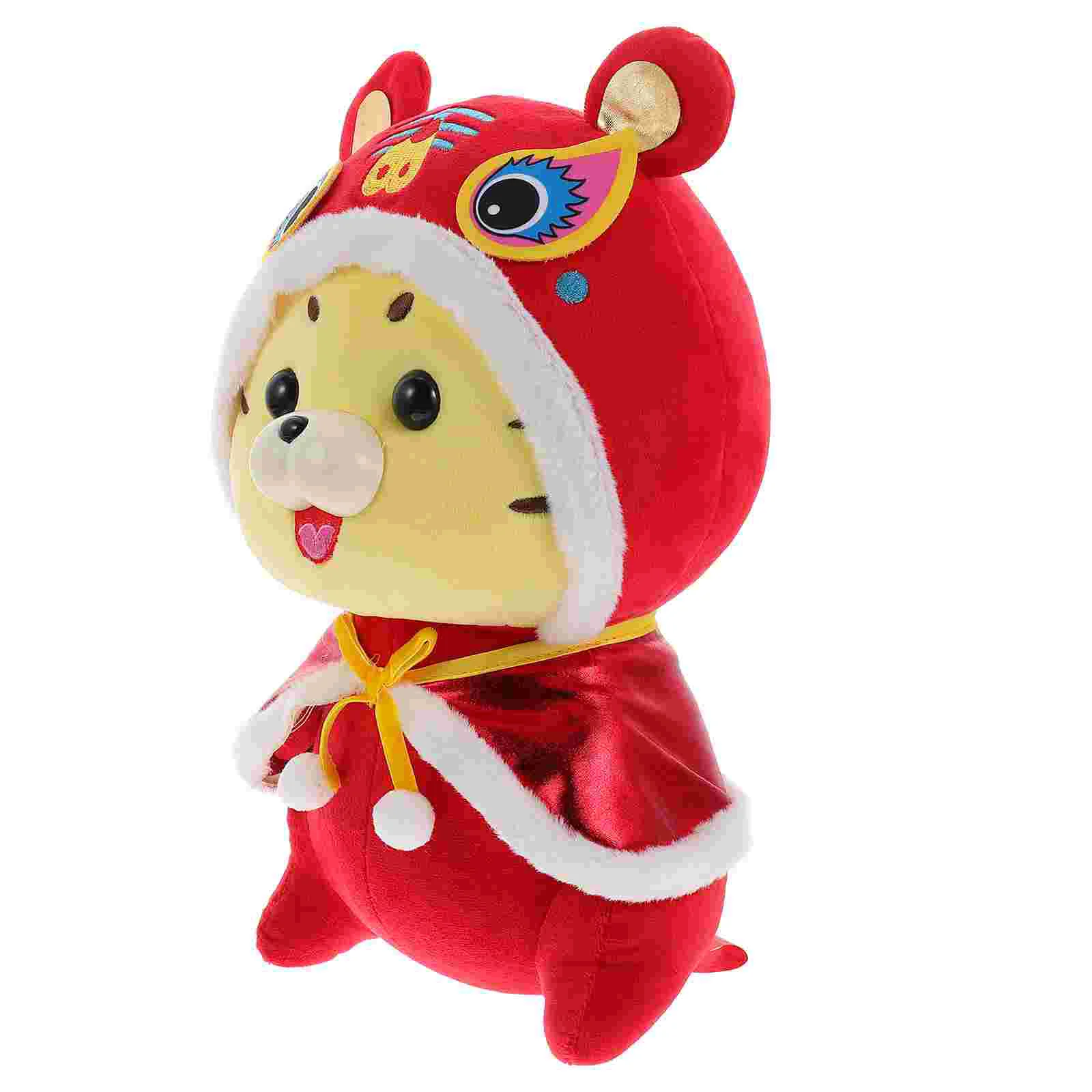 

Fun Tiger Year Tiger Mascot Doll Zodiac Plush Tiger Shape Doll Plaything