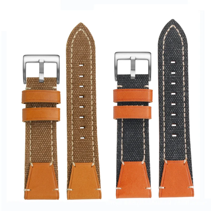 Универсальный Холщовый ремешок для часов подходит Гамильтона белого цвета