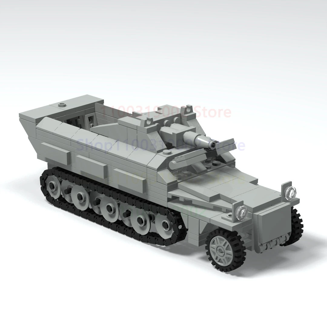 

WW2 Toy SdKfz 251 Leichter Zugkraftwagen Military Weapons Building Block Toy MOC Brick Tank for Children Kids Gift