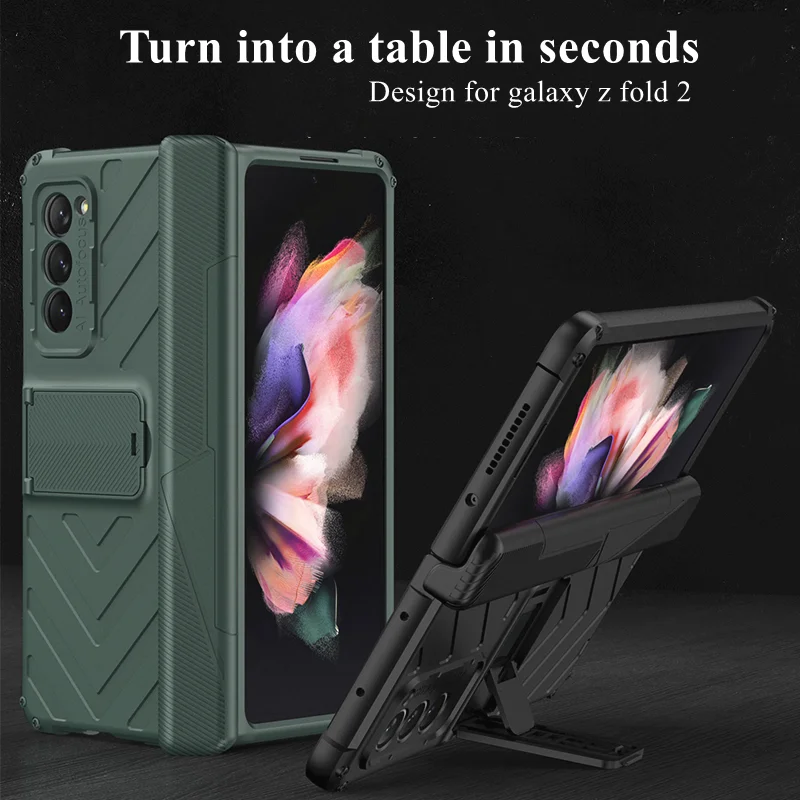 Case for Samsung Galaxy Z Fold 5 2 3 4 Adjustable Kickstand Magnetic Hinge Full Protection Shockproof Hard Plastic Cover Case